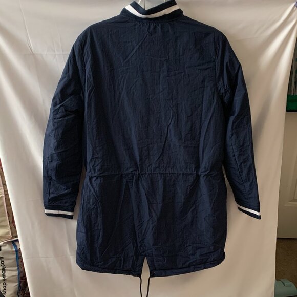 NIKE Dugout Long Full Zip Parka Jacket in Navy/White Sz MEDIUM - Picture 4 of 5